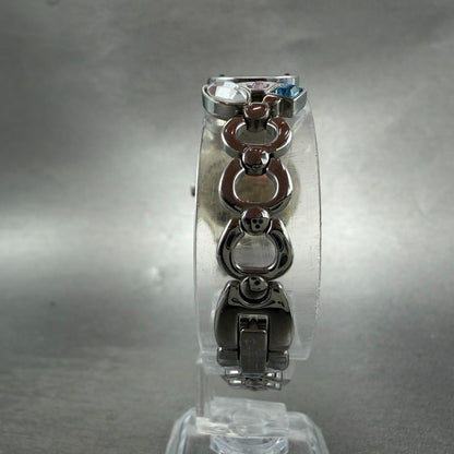 Swatch Menthol Tone Watch Women 25mm Silver Dial Clear Case LK292G New BatteryJK7