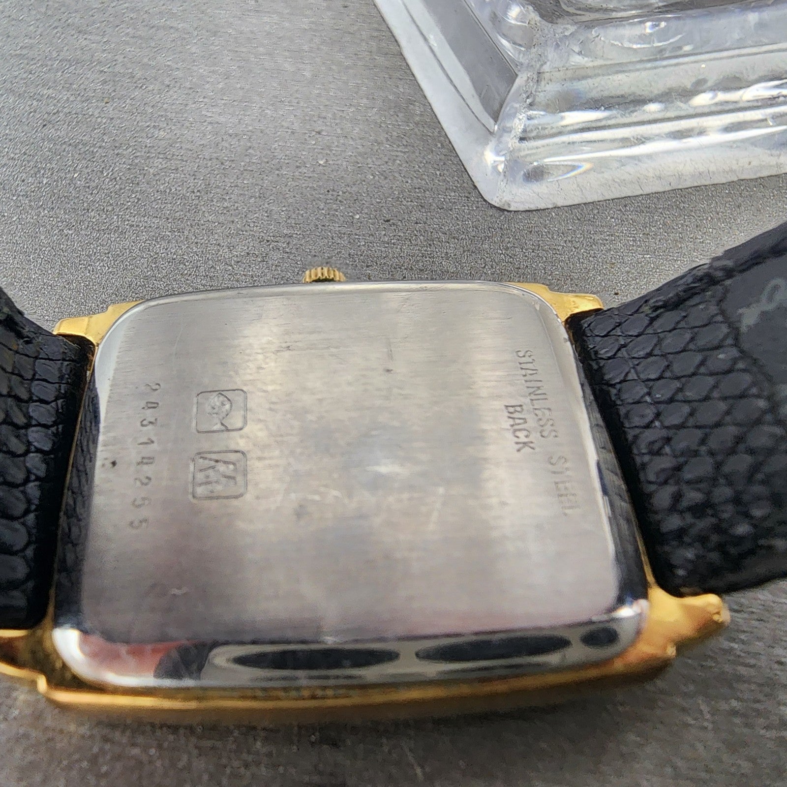 Longines Tank Watch Men 26mm Silver Dial Gold Tone Rectangle 7027 New Battery9