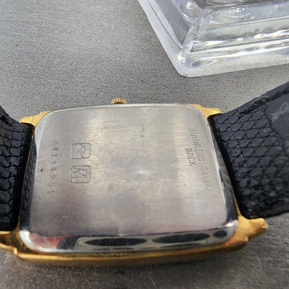 Longines Tank Watch Men 26mm Silver Dial Gold Tone Rectangle 7027 New Battery9