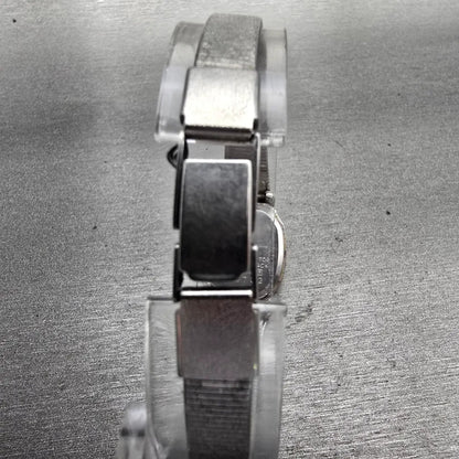 Seiko Watch Women 18mm Silver Dial Silver Tone Rectangle 2320-5269 New Battery7
