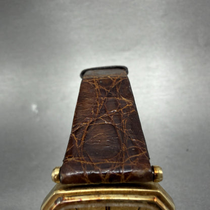 Seiko Tank Watch Men 28mm Champagne Dial Gold Tone 7431-5130 New Battery Vintage4