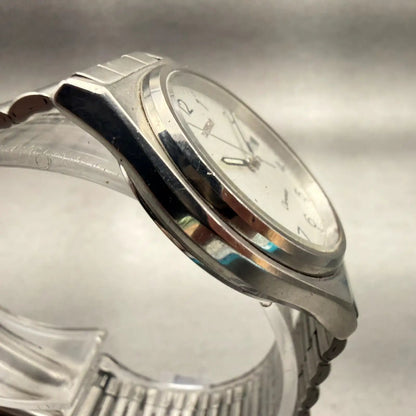 Seiko Chronos Watch Men 35mm Silver Dial Silver Daydate Round 5H23-7060 New Batt3