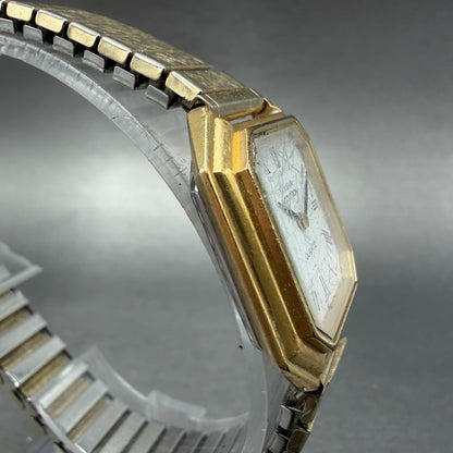 Bulova Accutron Watch Women 27mm White Dial Gol Tone Octagon 6927 VTG PARTS4