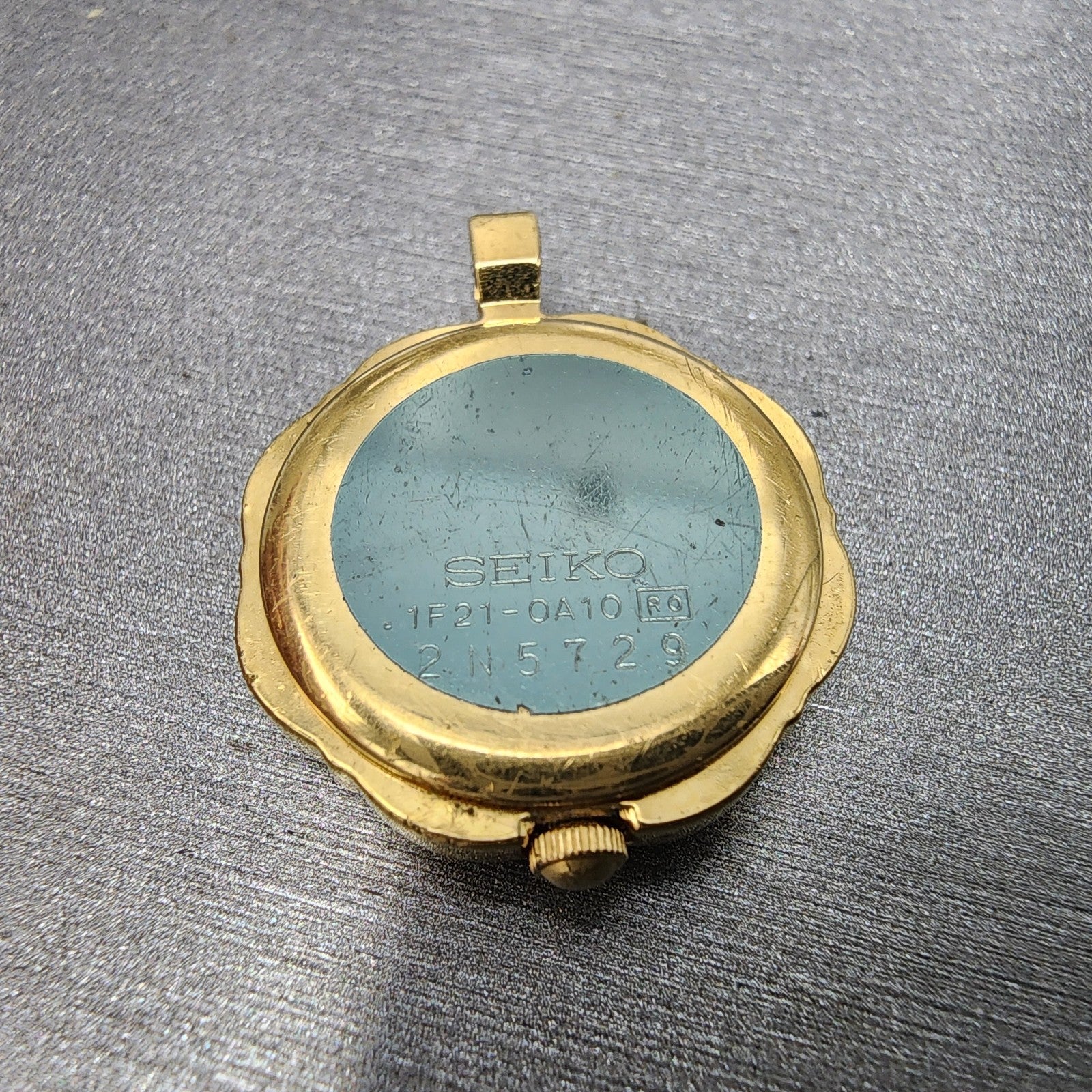 Seiko Necklace Watch Women 21mm Champagne Dial Gold Tone 1f210a10 New Battery11