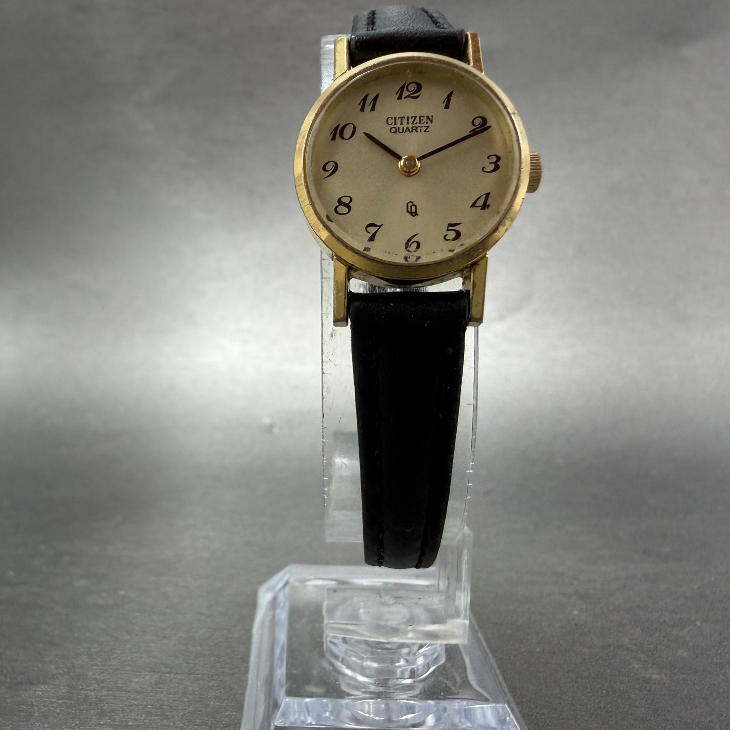 Citizen CQ Watch Women 20mm Champagne Dial Gold Tone Round 4-832370 New Battery5
