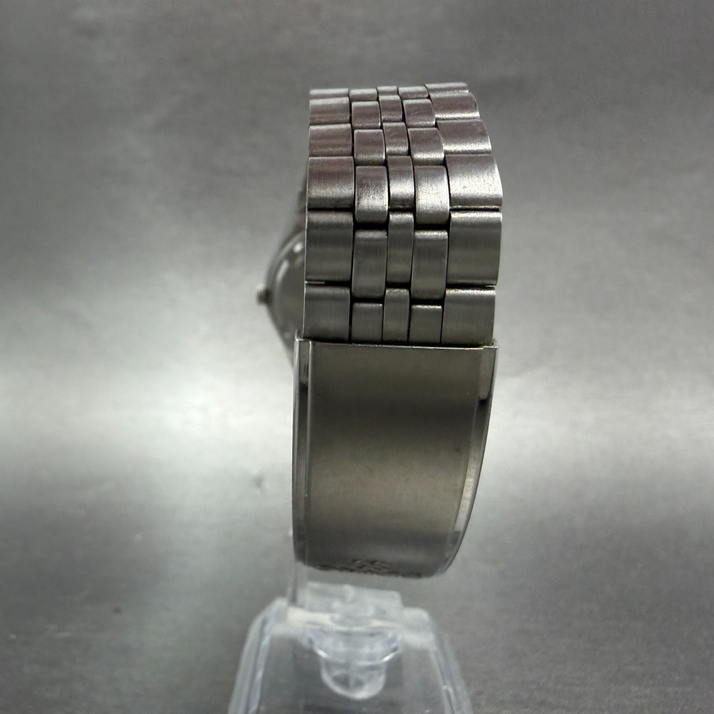 Seiko SQ Watch Men 34mm Blue Dial Silver Tone Daydate Round 5H23-7009 NewBattery7