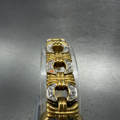 Bulova Crystal Watch Women 18mm Black Dial Gold Tone Crystal Bezel New Battery4