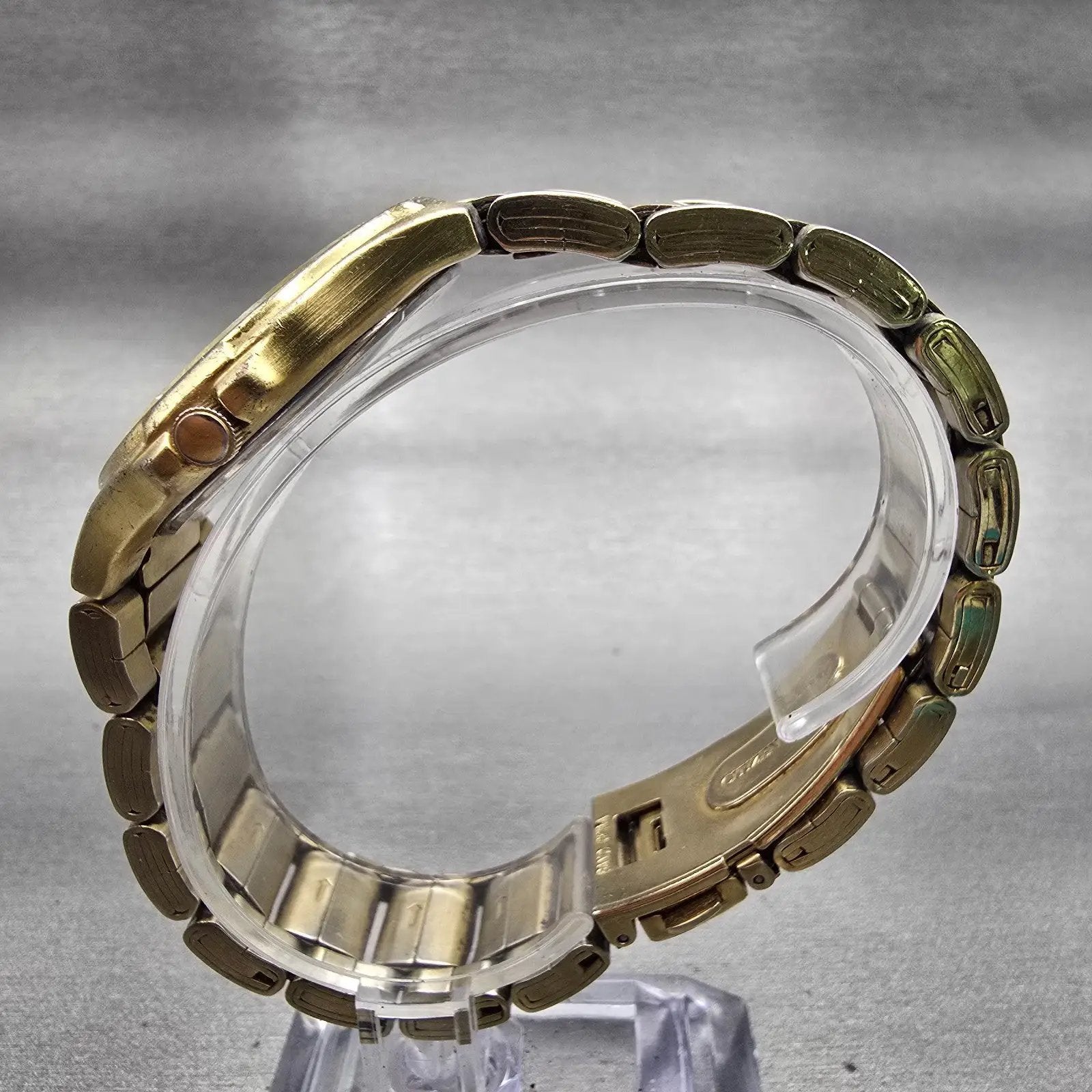 Citizen Watch Men 36mm Champagne Dial Gold Tone Daydate 2500-S99337 New Battery6