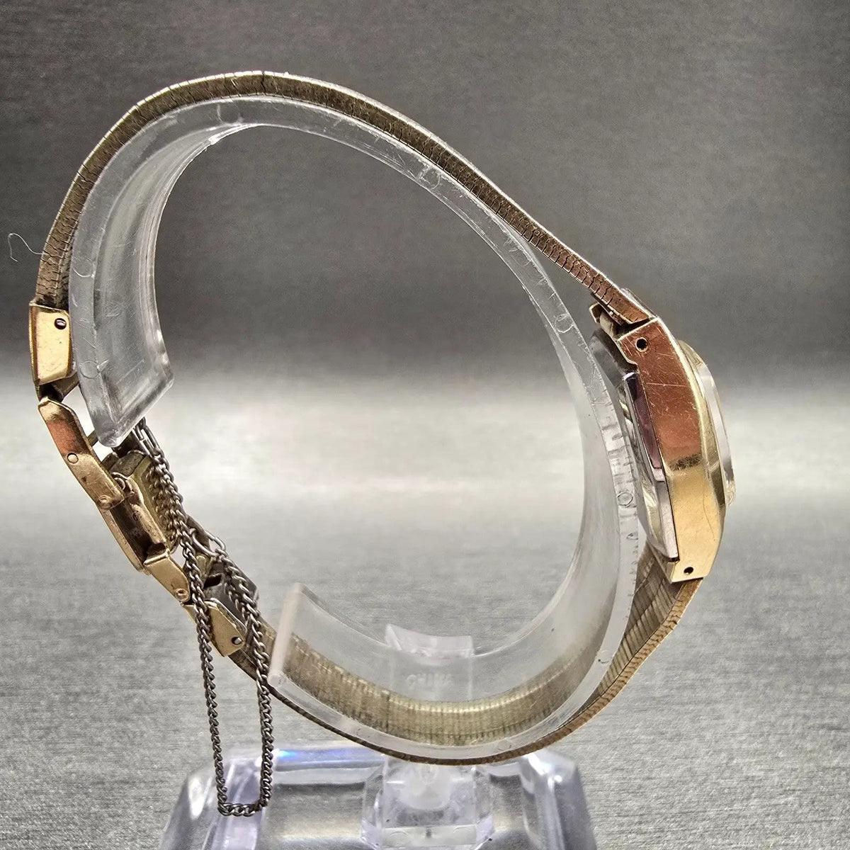 Seiko Watch Women 19mm Gold Dial Gold Tone Oval 1104-3370 Manual Wind Works8