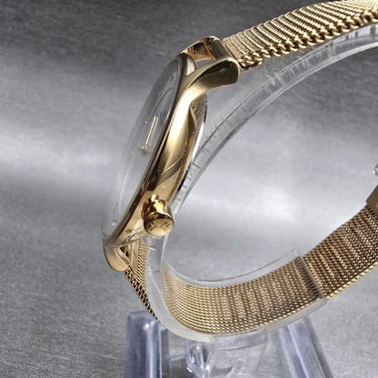 Skagen Anita Watch Women 30mm Silver Dial Gold Tone Round SKW2150 New Battery2