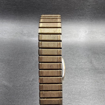 Seiko Watch Men 28mm Champagne Dial Gold Tone Rectangle 6030-5640 New Battery7