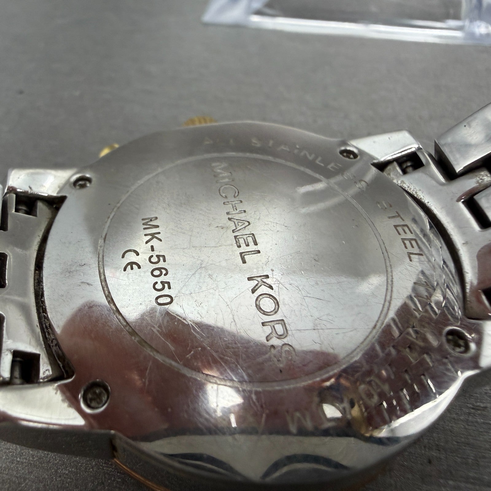 Michael Kors Ritz Chronograph Watch Women 37mm MOP Dial Two Tone New Battery9