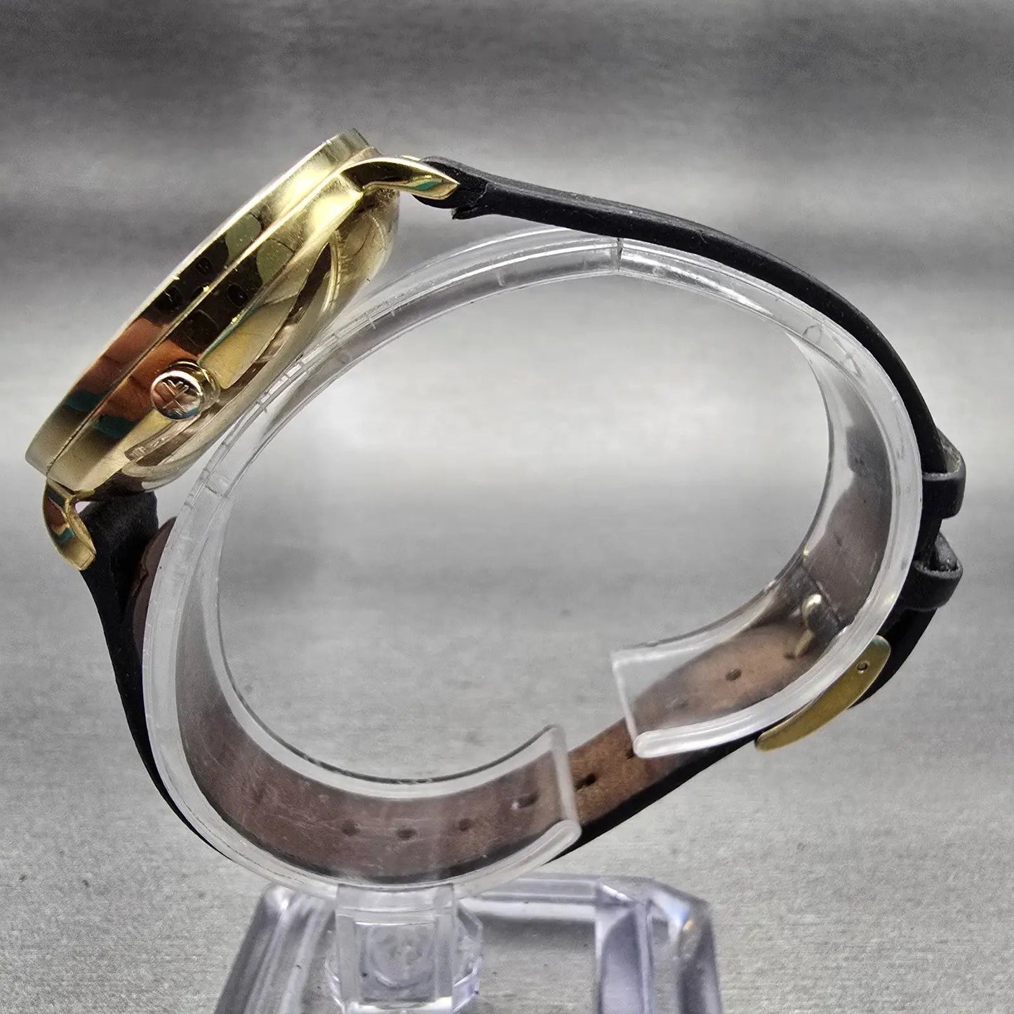 Skagen Hagen Watch Women 34mm Black Dial Gold Tone Round SKW2354 New Battery G6