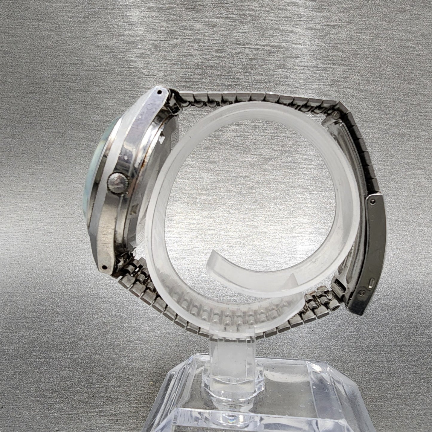 Citizen Electronic Cosmotron Watch Men 37mm Blue Dial Steel Daydate New Battery6