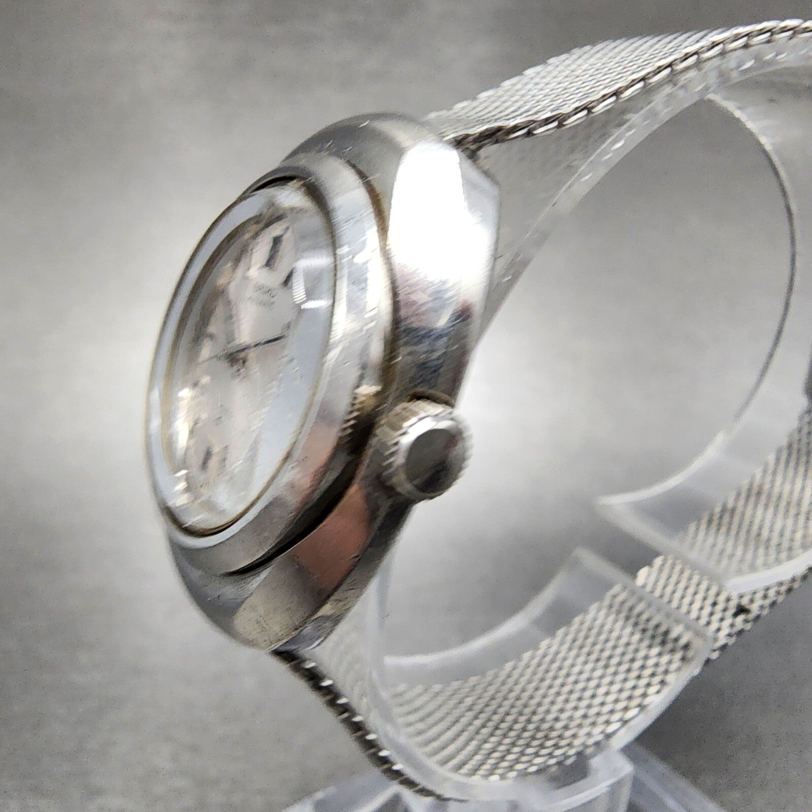 Seiko Automatic Watch Women 28mm Silver Dial Silver Tone Date 22050030 Runs2