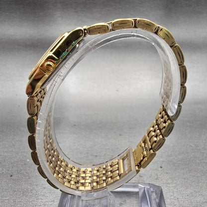 Seiko Watch Women 20mm Silver Dial Gold Tone Oval V401-6250 New Battery Vintage6