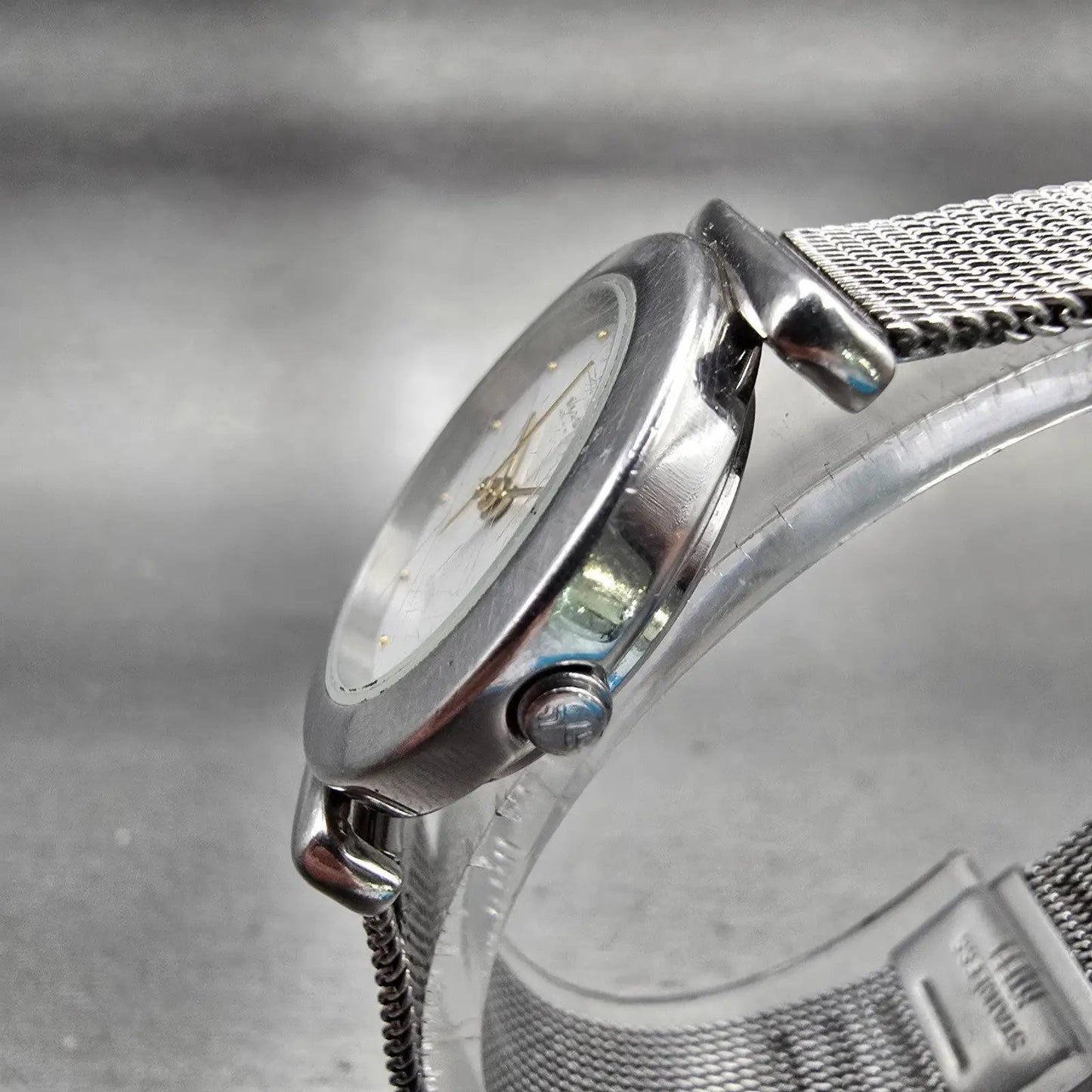 Skagen Watch Women 26mm White Dial Silver Tone Round 107SSSBD Mesh Band New Batt2