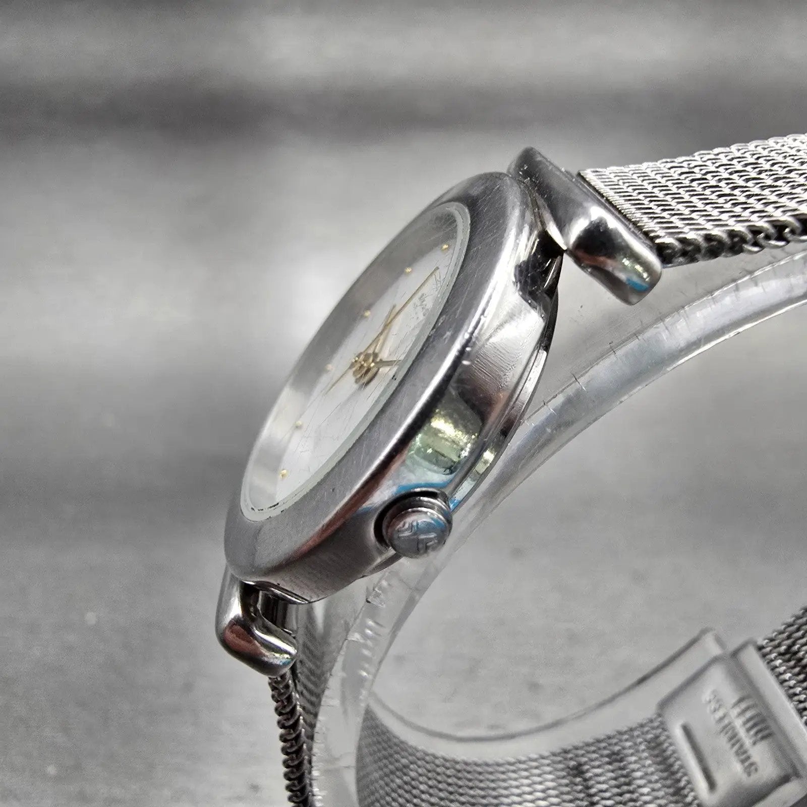 Skagen Watch Women 26mm White Dial Silver Tone Round 107SSSBD Mesh Band New Batt2