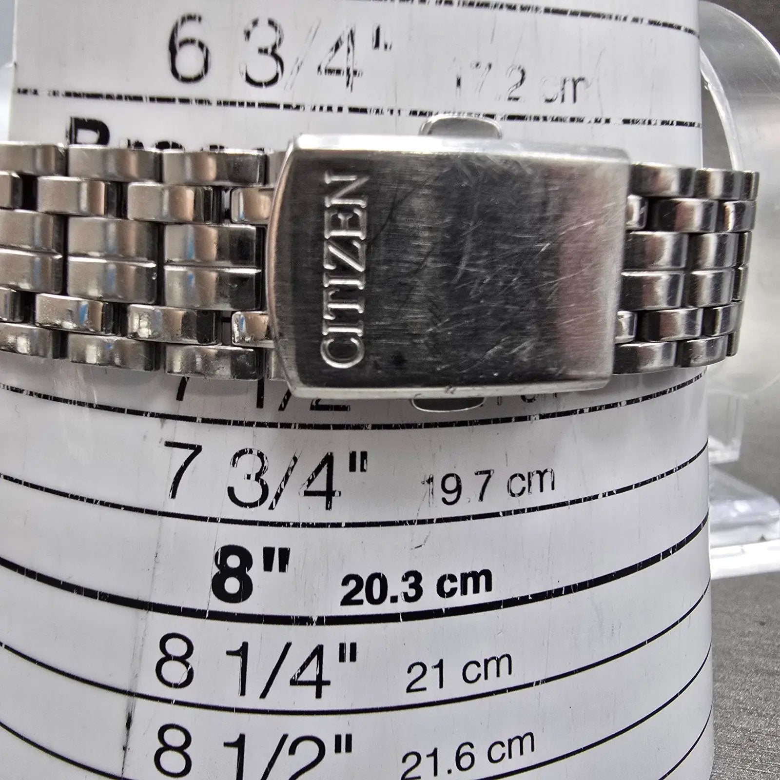 Citizen Eco-Drive Watch Men 38mm White Dial Steel Atomic Date H415 Round PARTS12
