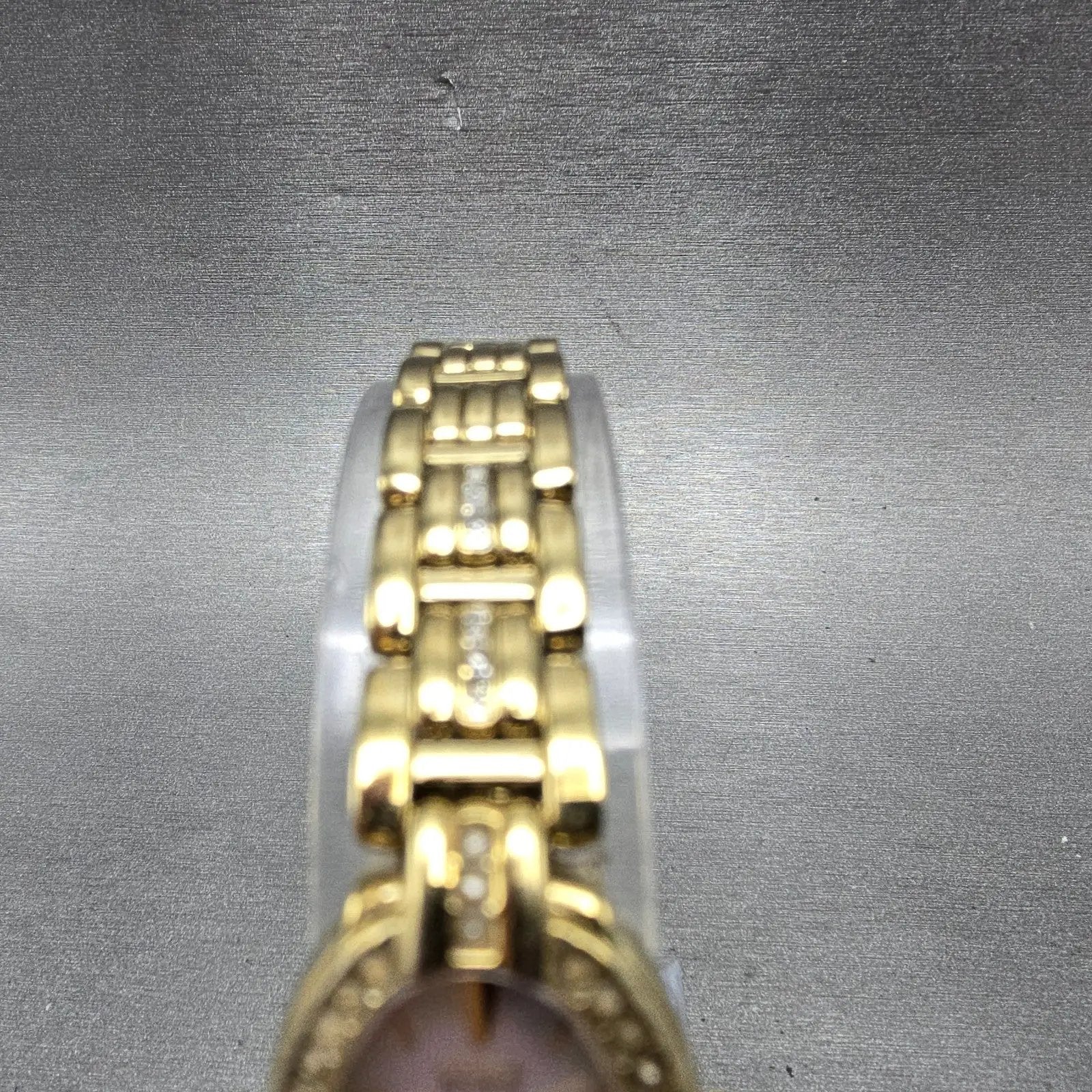 Citizen Eco-Drive Watch Women 18mm MOP Dial Gold tone Oval B023-S019206 Runs4