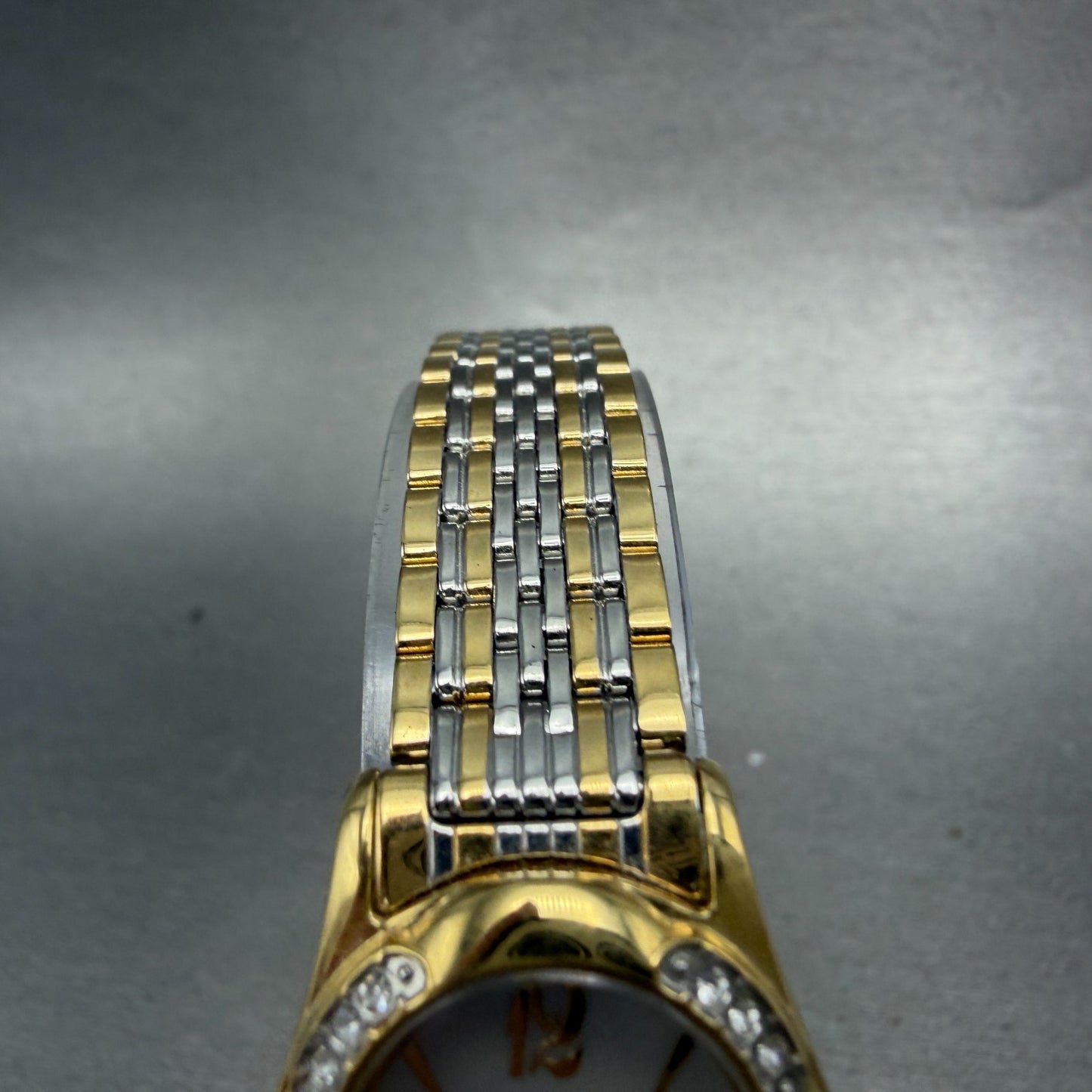 Citizen Riviere Solar Watch Women 23mm MOP Dial Two Tone Oval E031-S033063 Runs4