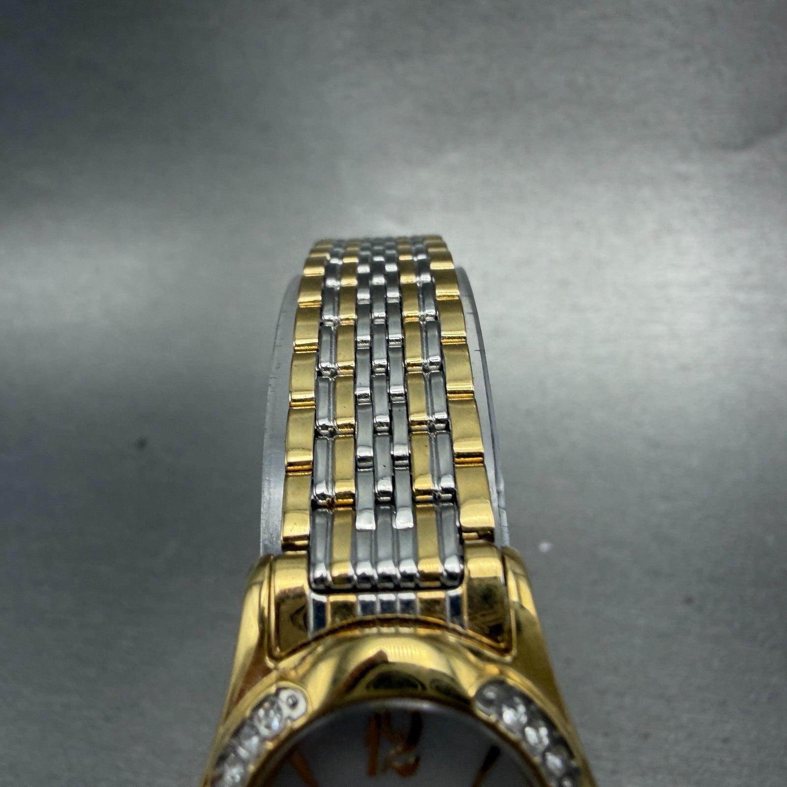 Citizen Riviere Solar Watch Women 23mm MOP Dial Two Tone Oval E031-S033063 Runs4