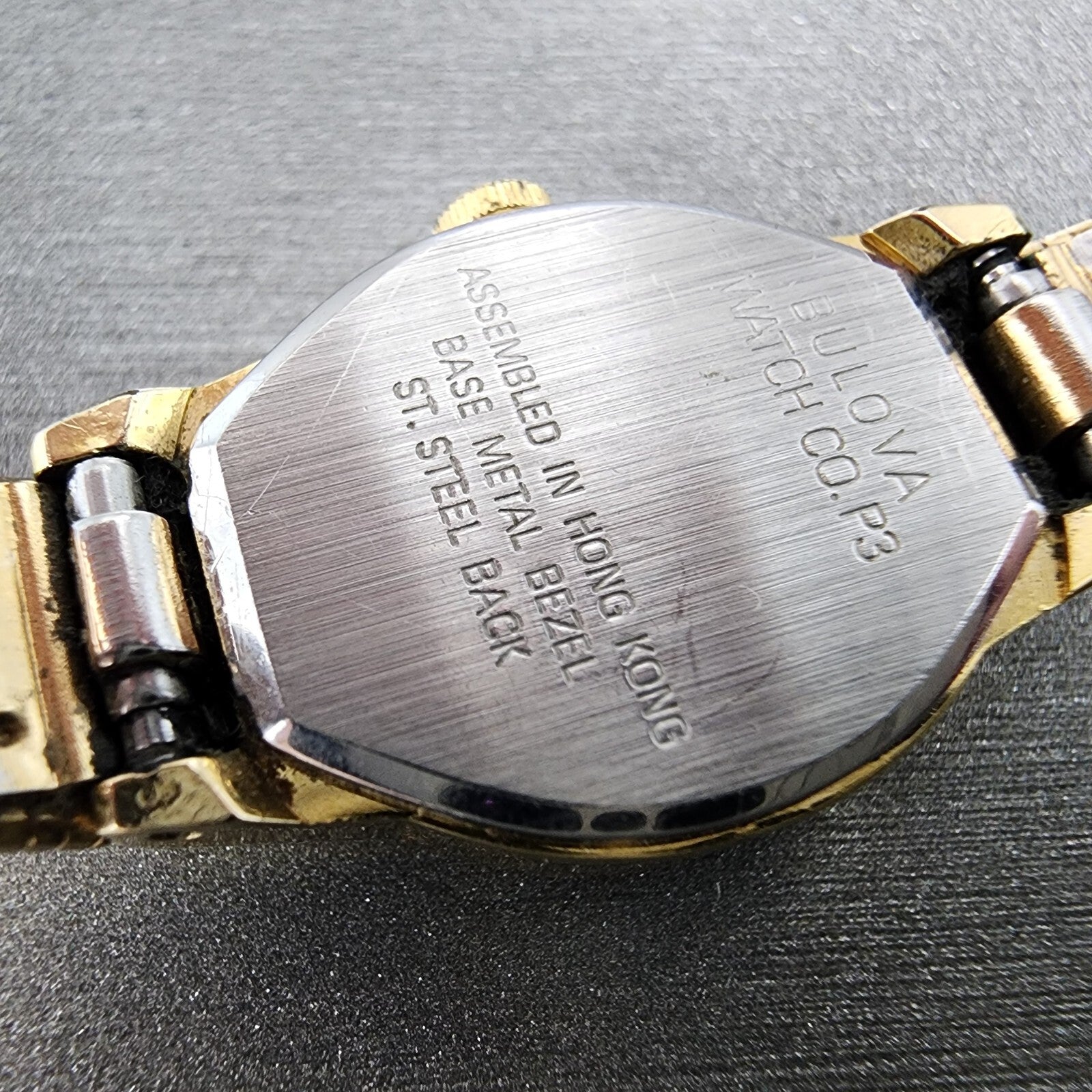 VTG Bulova Watch Women 17mm Cream Dial Gold Tone Round 83390 New Battery10