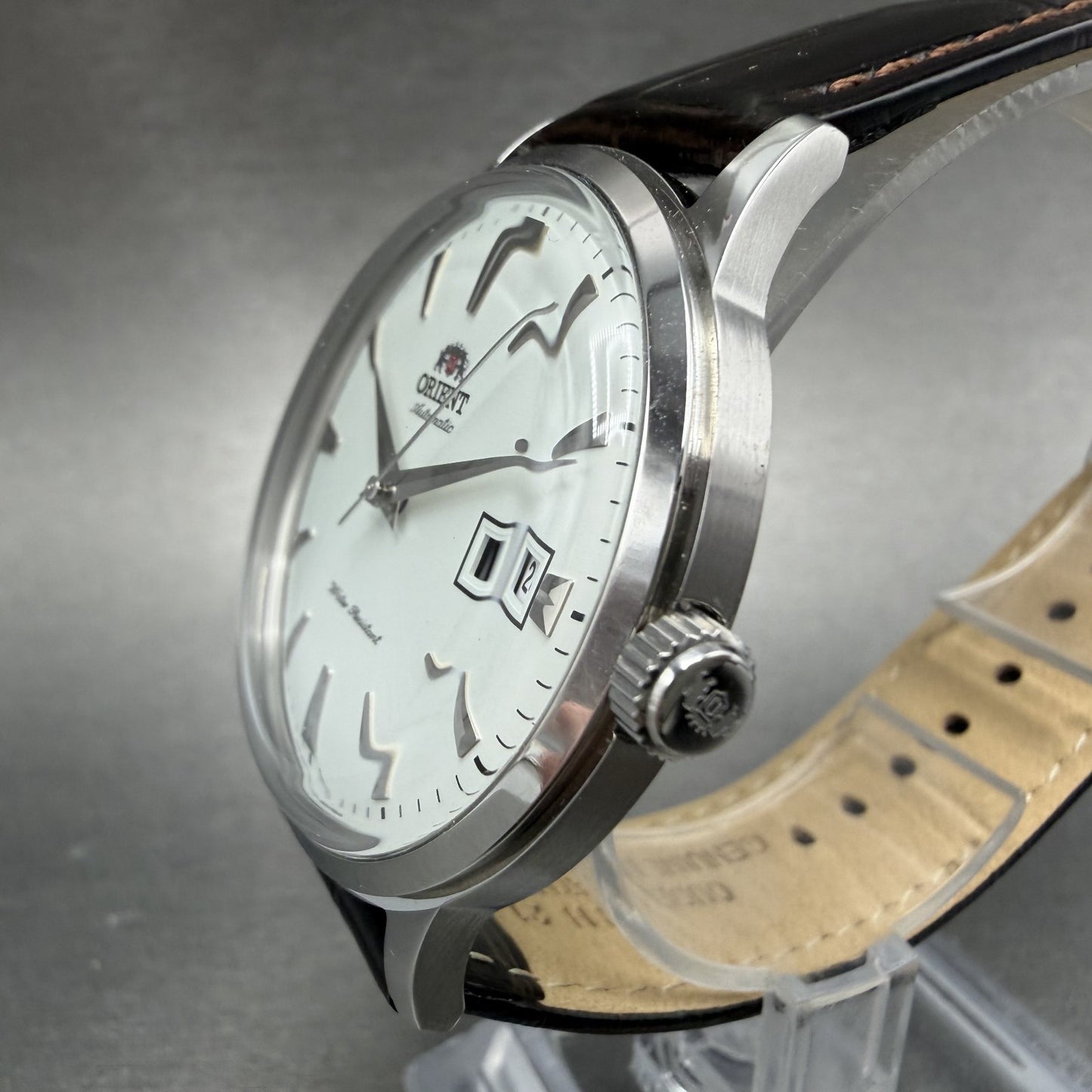 Orient Bambino Watch Men 41mm White Dial Stainless Steel Date Round Automatic V12