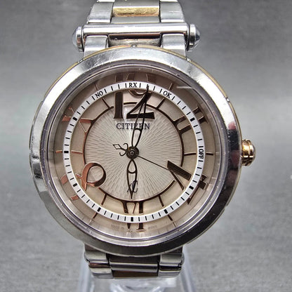 Citizen Eco-Drive Xc Watch Women 31mm Gray Dial Two Tone Date Atomic Round PARTS0