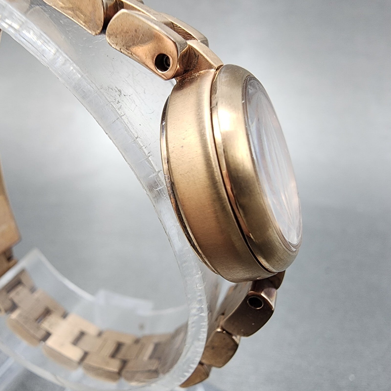 Margaret Howell Watch Women 21mm White Dial Rose Gold Tone Round New Battery4