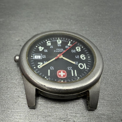 Wenger SAK Malarboro Watch Men 37mm Black Dial Gray Tone Date Round New Batt4