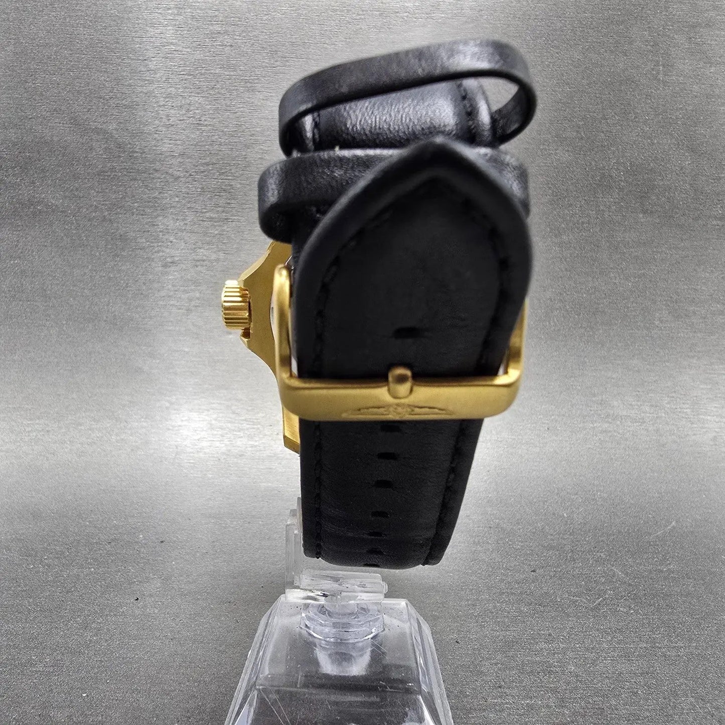 Invicta Specialty GMT Watch Men 50mm Black Dial Gold Tone Date F0058 New Batt JK8