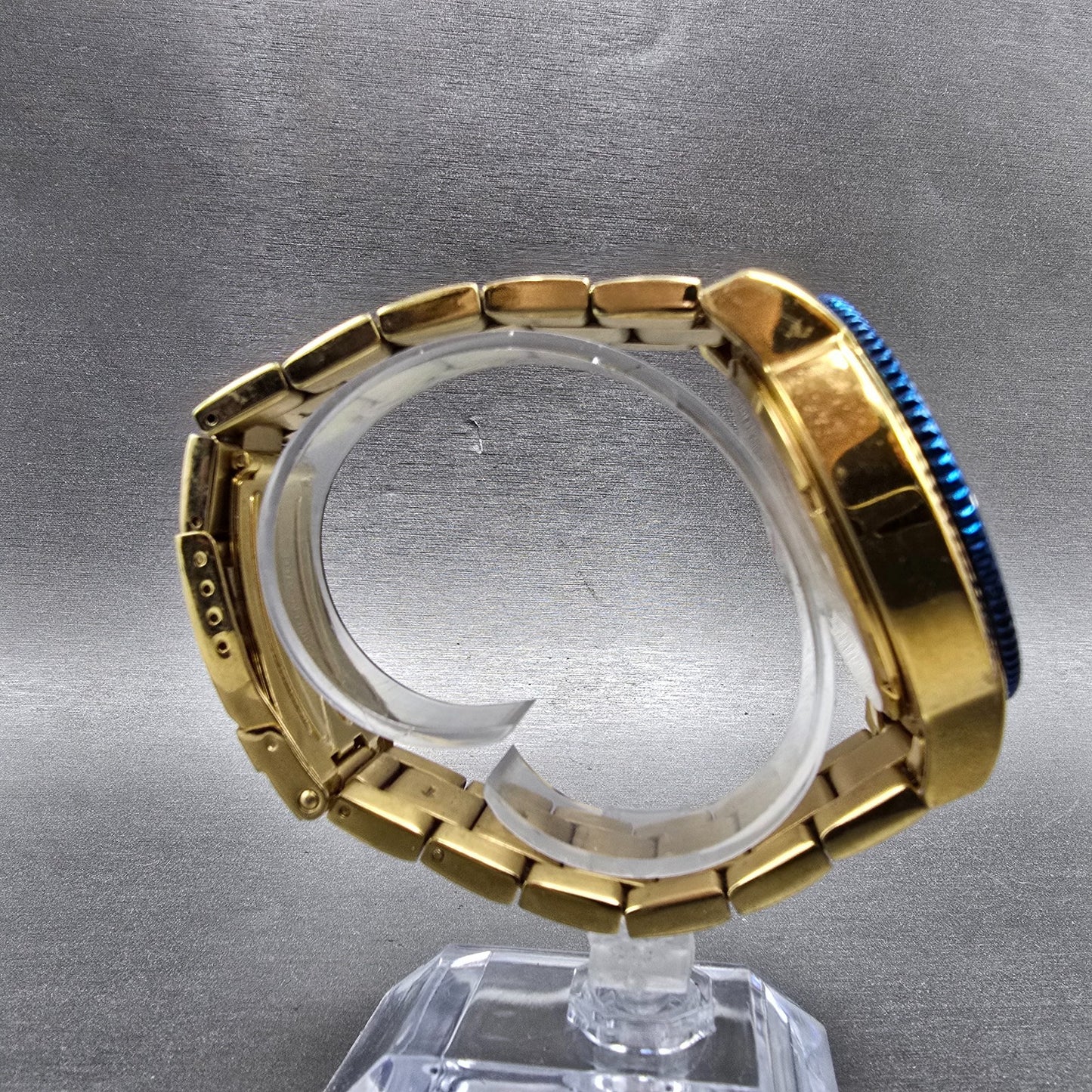 Invicta Chronograph Dive Watch Men 45mm Blue Dial Gold Tone 1205 New Battery8