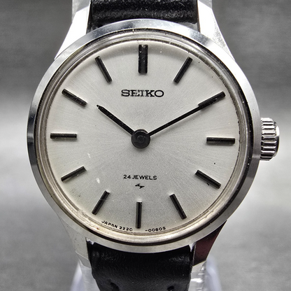 Seiko Watch Women 21mm Silver Dial Silver Tone Round 2220-0020 Manual Wind Runs1