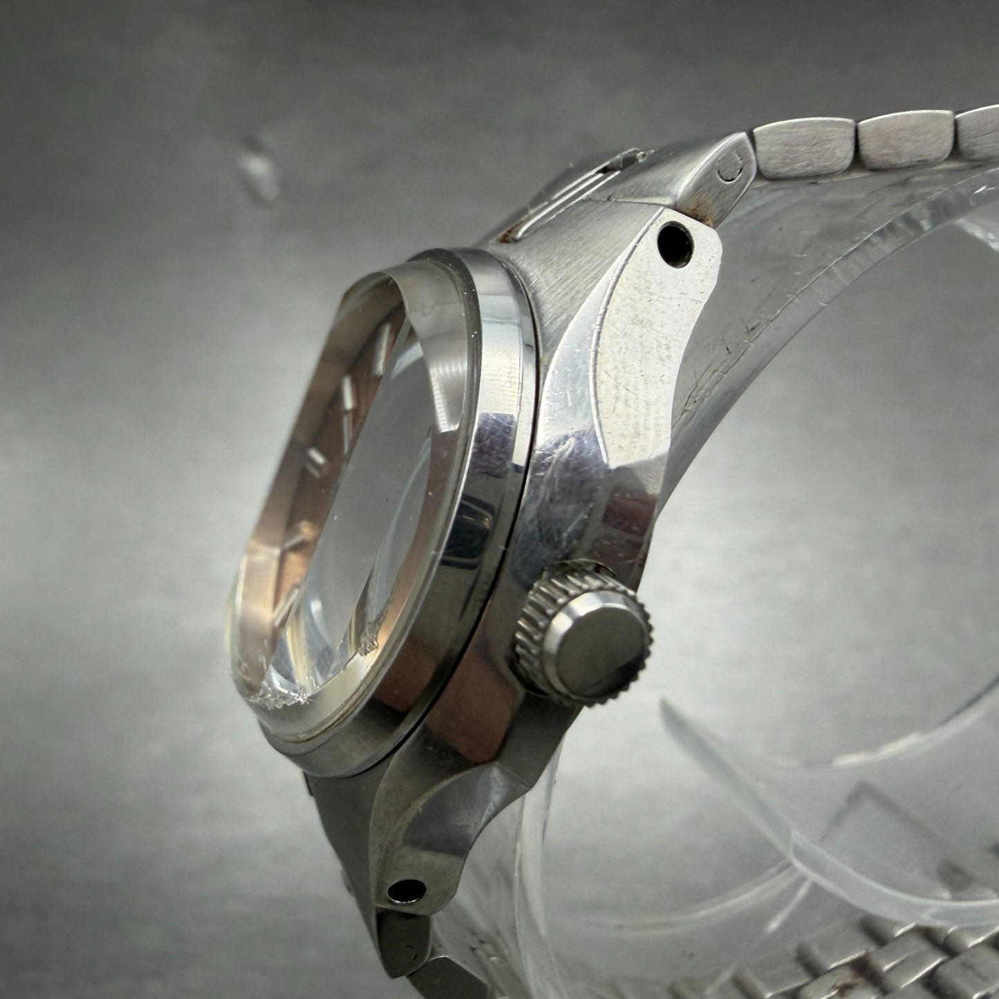 Seiko Automatic Watch Women 26mm Rose Dial Silver Tone Daydate 2206-0560 Runs2