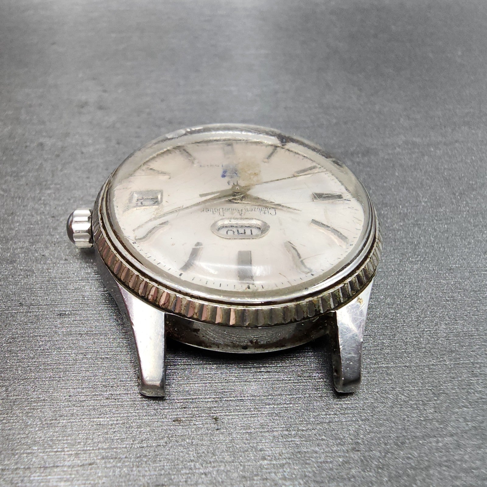 Citizen Autodater Watch Men 39mm White Dial Steel Daydate Automatic 1402at Runs4
