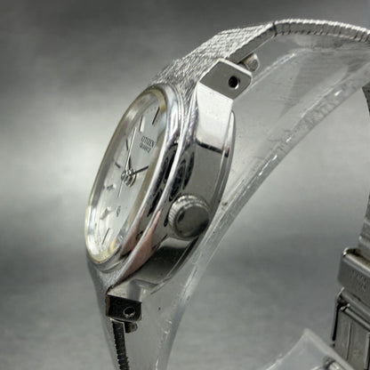 Citizen CQ Watch Women 18mm Silver Dial Silver Tone Oval 4-752104 New Battery2