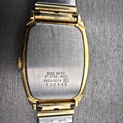 Seiko Mickey Mouse Watch Men 27mm White Dial Gold Tone 2K03-5019 New Battery10