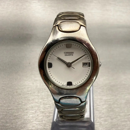 Citizen Watch Women 26mm White Dial Silver Tone Date Round 1012-S95994 New Batt0