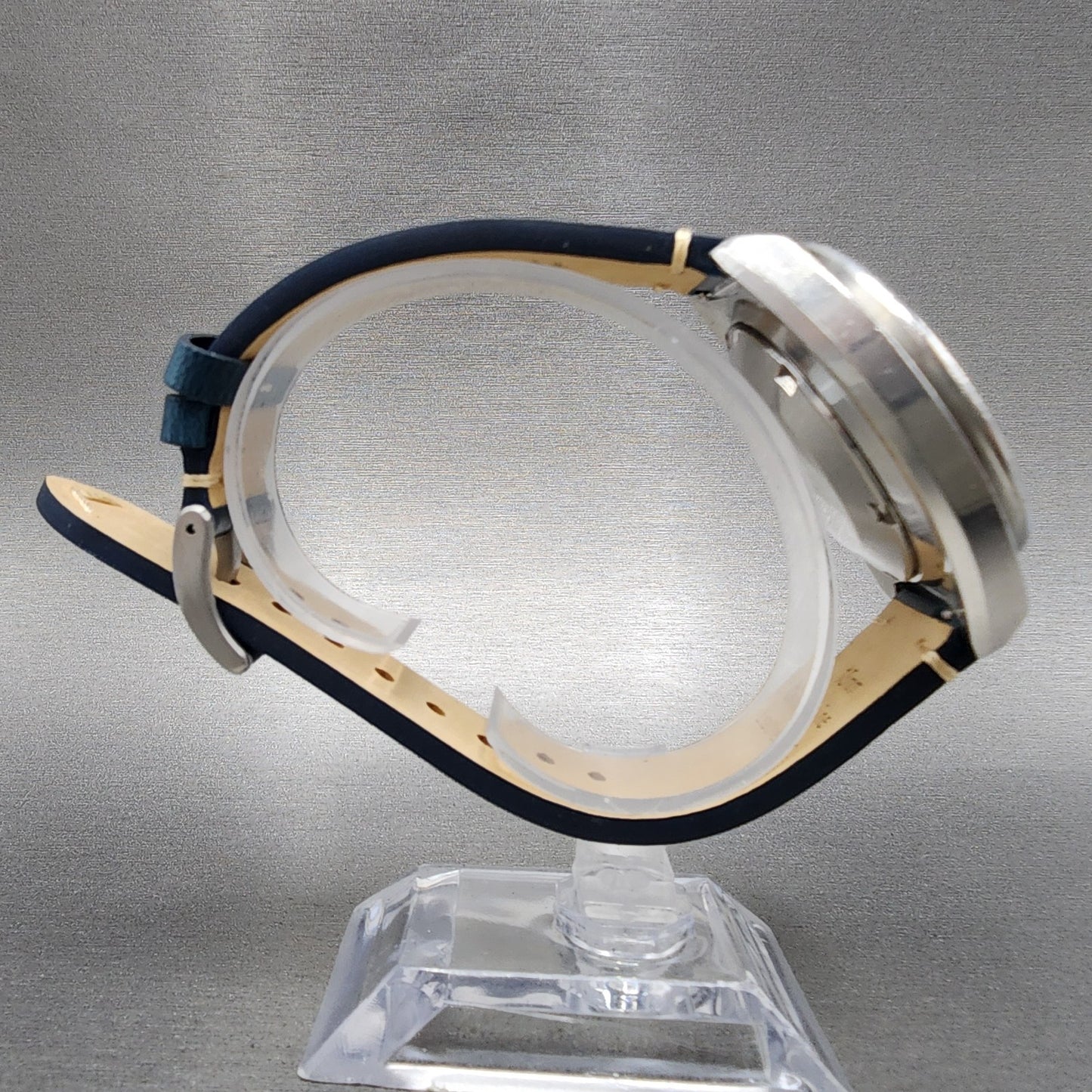 Seiko Pogue Chronograph Watch Men 41mm Blue Dial Steel Daydate 6139 Serviced8