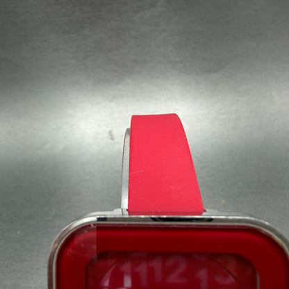 Nixon The Rocio Watch Women 38mm Red Dial Silver Tone Square New Battery4