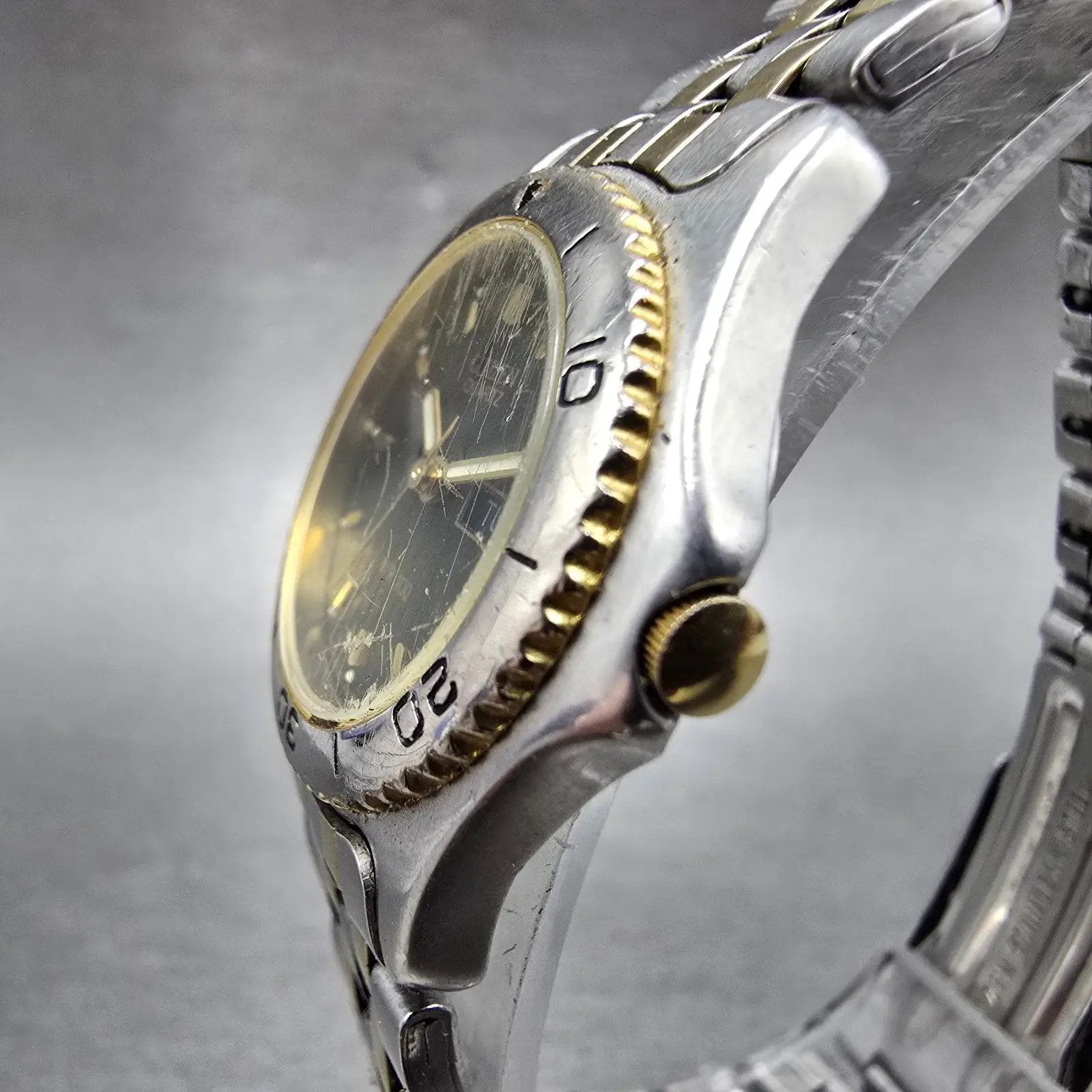 Citizen Dive Watch Women 27mm Black Dial Two Tone Daydate 6000-K06487 NewBattery2