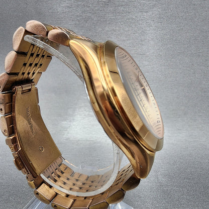 Michael Kors Watch Women Watch 42mm Coronagraph Pink Dial Rose Gold Tone New Bat3