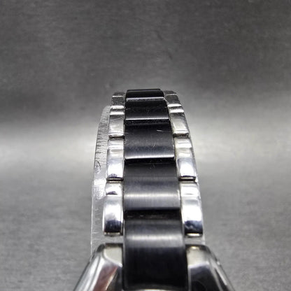 Citizen Eco-Drive Silhouette Crystal Watch Women 26mm Black Dial Steel Date Runs4