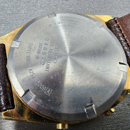 Seiko Digital Watch Men Gold Tone SAMPLE A2575009 NO MOVEMENT PARTS11