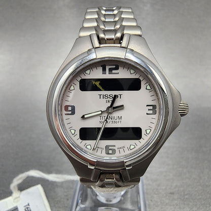Tissot Analog Digtial Watch Women 33mm Gray Dial Titanium T650P PARTS