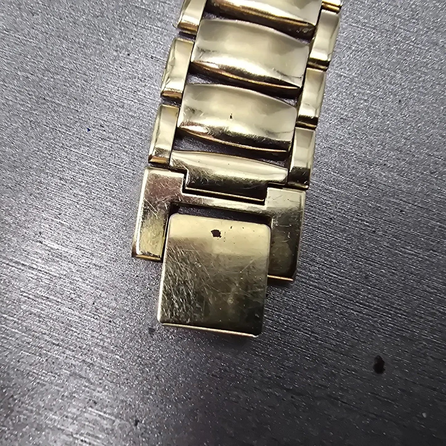 Seiko Bracelet 15mm Stainless Steel Gold Tone Vintage Japan G1395E MISSING CLASP12