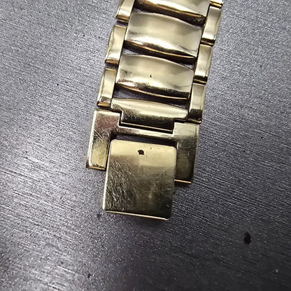 Seiko Bracelet 15mm Stainless Steel Gold Tone Vintage Japan G1395E MISSING CLASP12