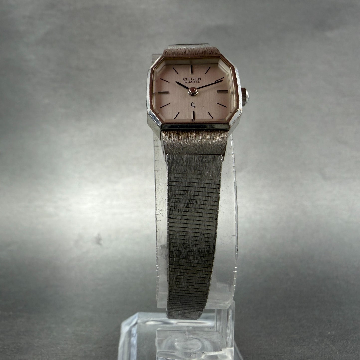 Citizen CQ Watch Women 18mm Silver Dial Silver Tone Octagon 4-102169 New Battery5