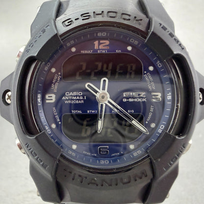 Casio G-Shock GS-300 Watch Men 47mm Blue Dial Black Analog Digital GIEZ New Batt1